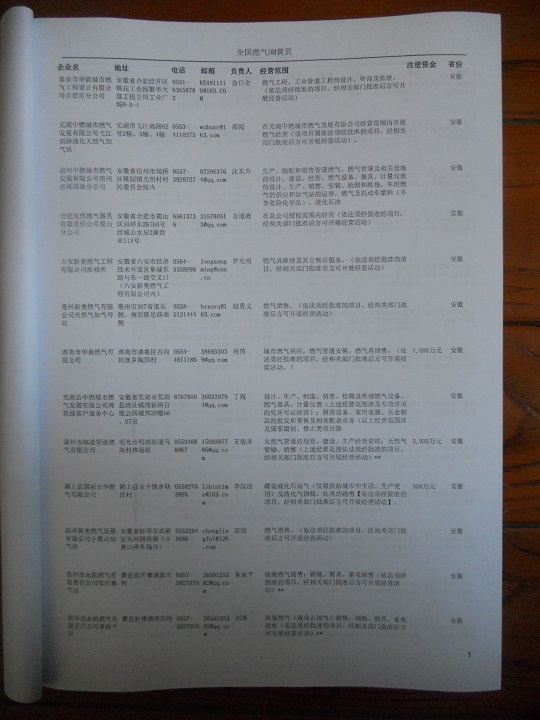 中國燃?xì)馄髽I(yè)黃頁可開展精準(zhǔn)營銷，電話營銷、郵件營銷、傳真營銷等等多管齊下，圓您銷售冠軍夢
